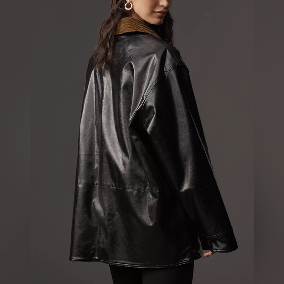 NWOT Maeve Patent Chore Jacket Size Small - Picture 4 of 15